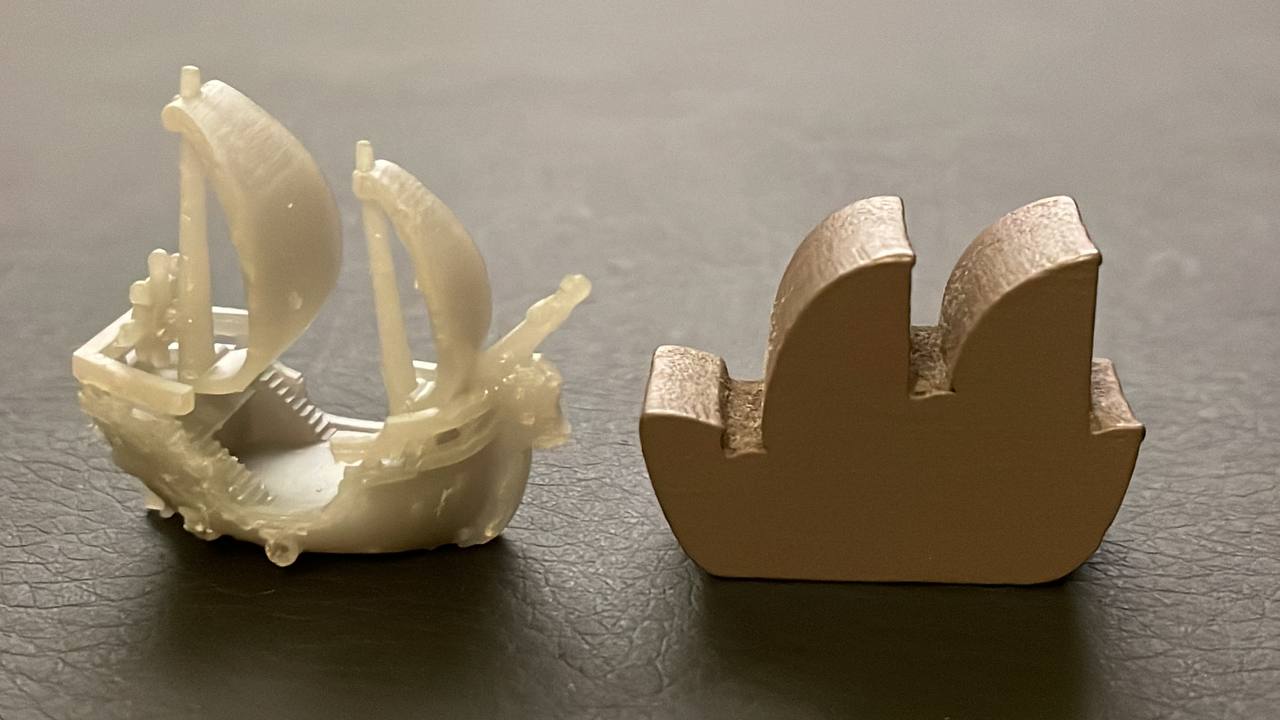 Bateau imprimé en 3D pour un jeu de plateau, The Last Bottle of Rhum.